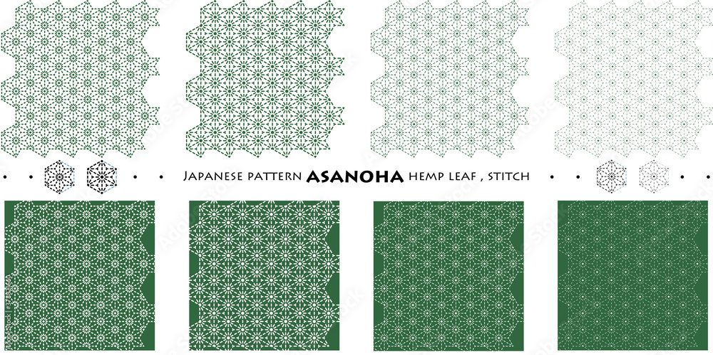 Japanese pattern ASANOHA hemp leaf_stitch_seamless pattern_c06