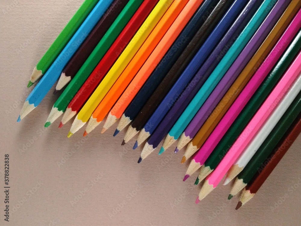 color pencils on a white background color pencils on a white background
