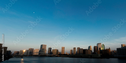 Panorama photo of Kachidoki and Sumida River photo