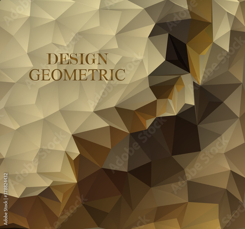Brown vector geometric background for cover design, book design, website background.