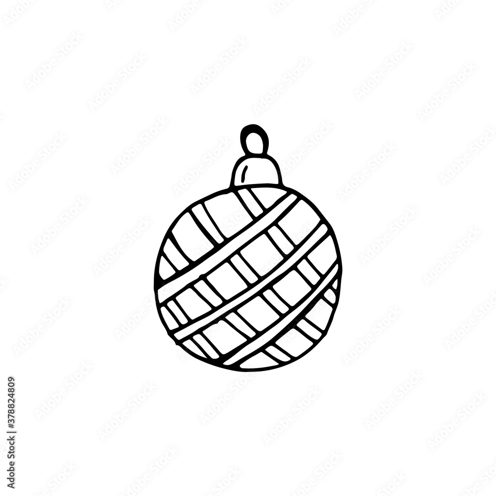Doodle Christmas tree toys. Hand-drawn illustration. Vector image for web, cards, congratulations, posters, textiles, backgrounds. Doodle Christmas tree toys. Hand-drawn illustration. Vector image for web, cards, congratulations, posters, textiles, backgrounds.