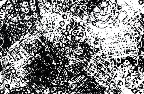 Dirty grunge background. The monochrome texture is old. Vintage worn pattern. The surface is covered with scratches.	
