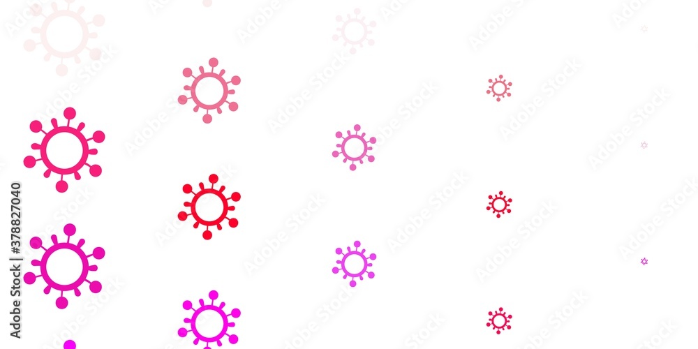 Light Purple, Pink vector template with flu signs. Light Purple, Pink vector template with flu signs.