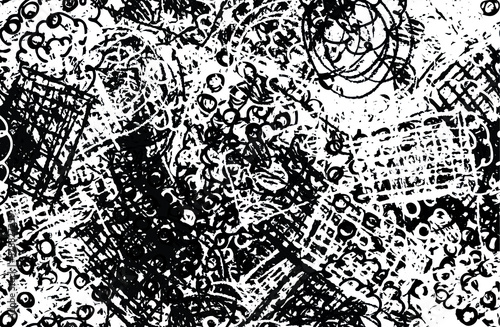 Dirty grunge background. The monochrome texture is old. Vintage worn pattern. The surface is covered with scratches.	
