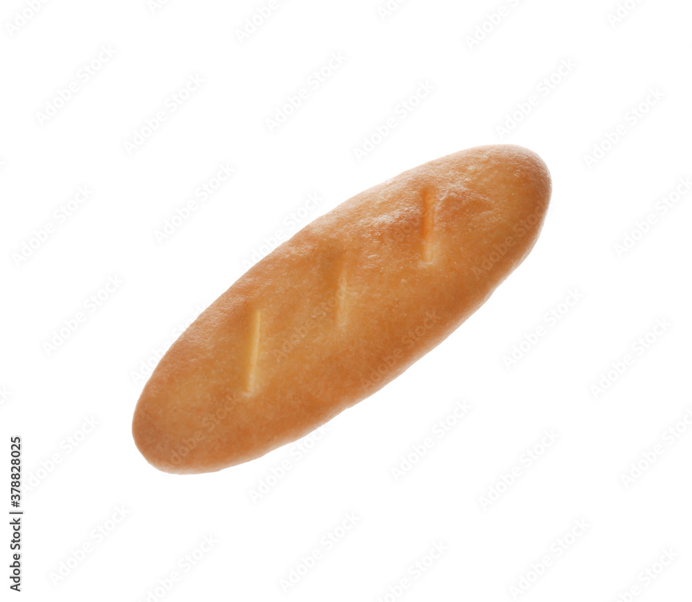 Crispy cracker isolated on white. Delicious snack Crispy cracker isolated on white. Delicious snack