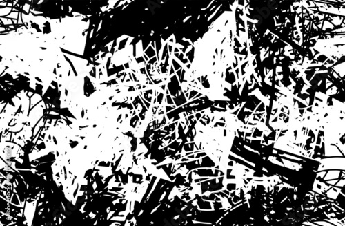 Dirty grunge background. The monochrome texture is old. Vintage worn pattern. The surface is covered with scratches.	
