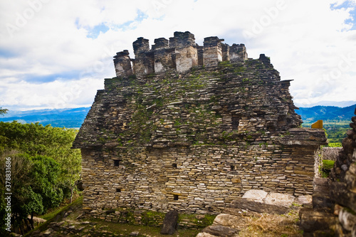 Old ruins of a building, Tonina, Ocosingo, Chiapas, Mexico  photo