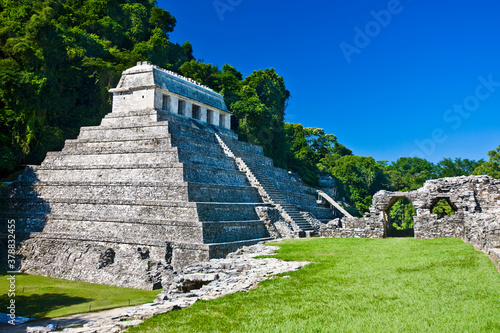 Photos Old ruins of a temple, Templo De los Inscripciones, Palenque, Chiapas, Mexico