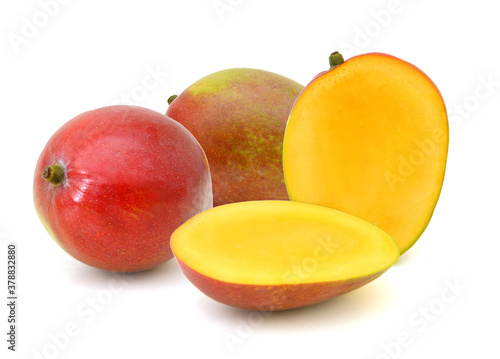 Mango fruits isolated on white background