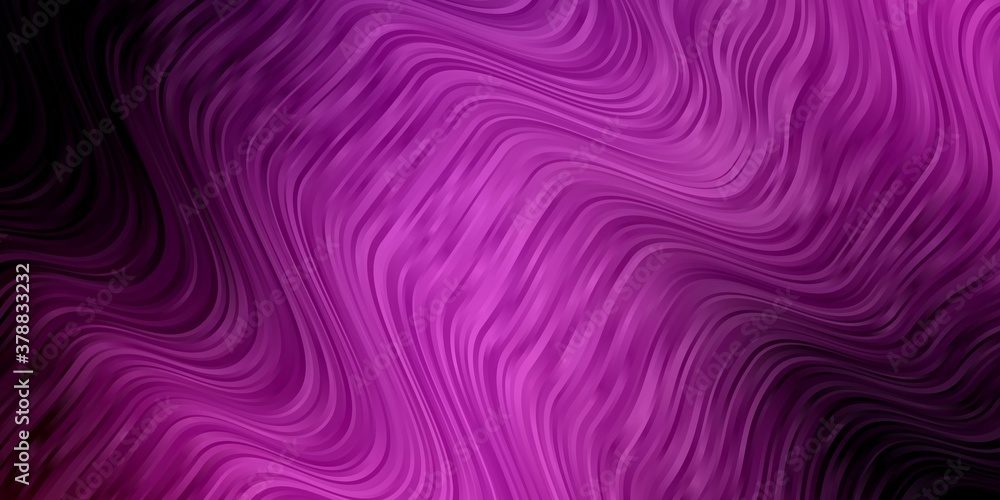 Light Purple, Pink vector layout with curves. Bright illustration with gradient circular arcs. Best design for your ad, poster, banner.