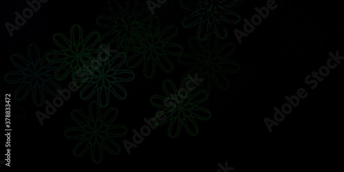 Dark Green vector background with random forms.