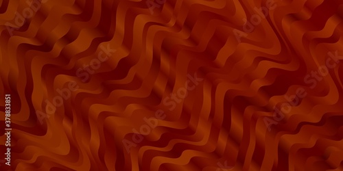 Light Orange vector template with lines. Abstract gradient illustration with wry lines. Pattern for commercials, ads.