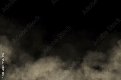 White fog or smoke on dark copy space background, smoke effect for your photos.