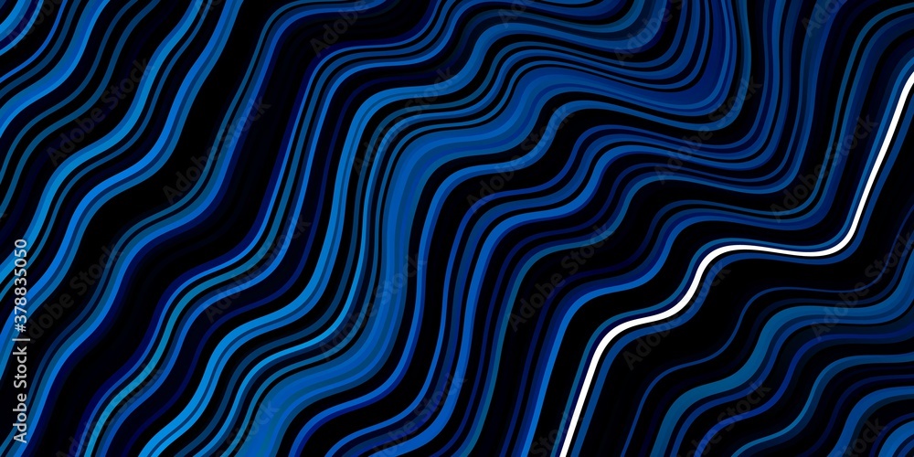 Naklejka premium Light BLUE vector backdrop with bent lines. Colorful abstract illustration with gradient curves. Smart design for your promotions.