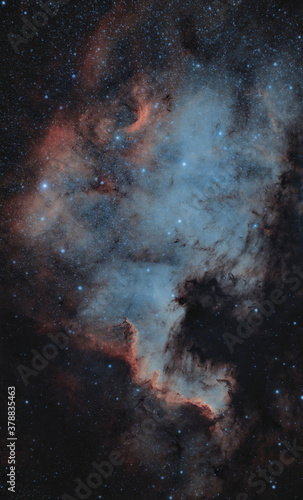 Nebulosa Nord America NGC 7000 circa 5h di integrazione fotografica