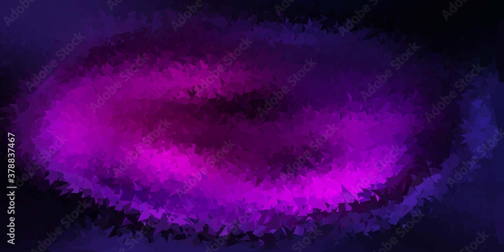 Fototapeta premium Dark pink vector polygonal pattern.