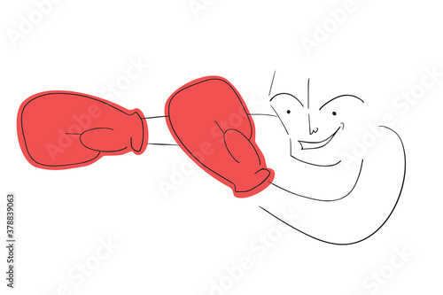 Design of punch boxing illustration