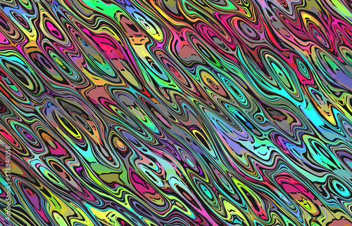modern psychedelic wavy colors