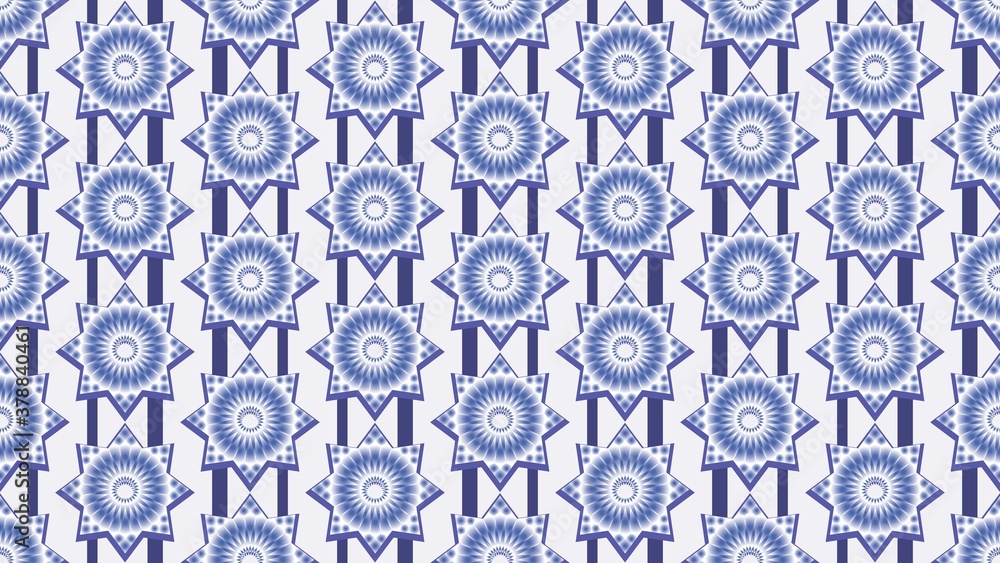 abstract monochrome pattern. blue stars on a gray background.