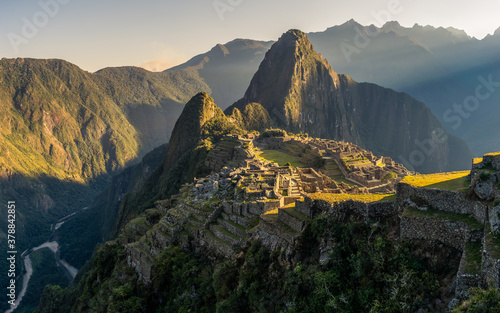 sunrise on the Machu Picchu