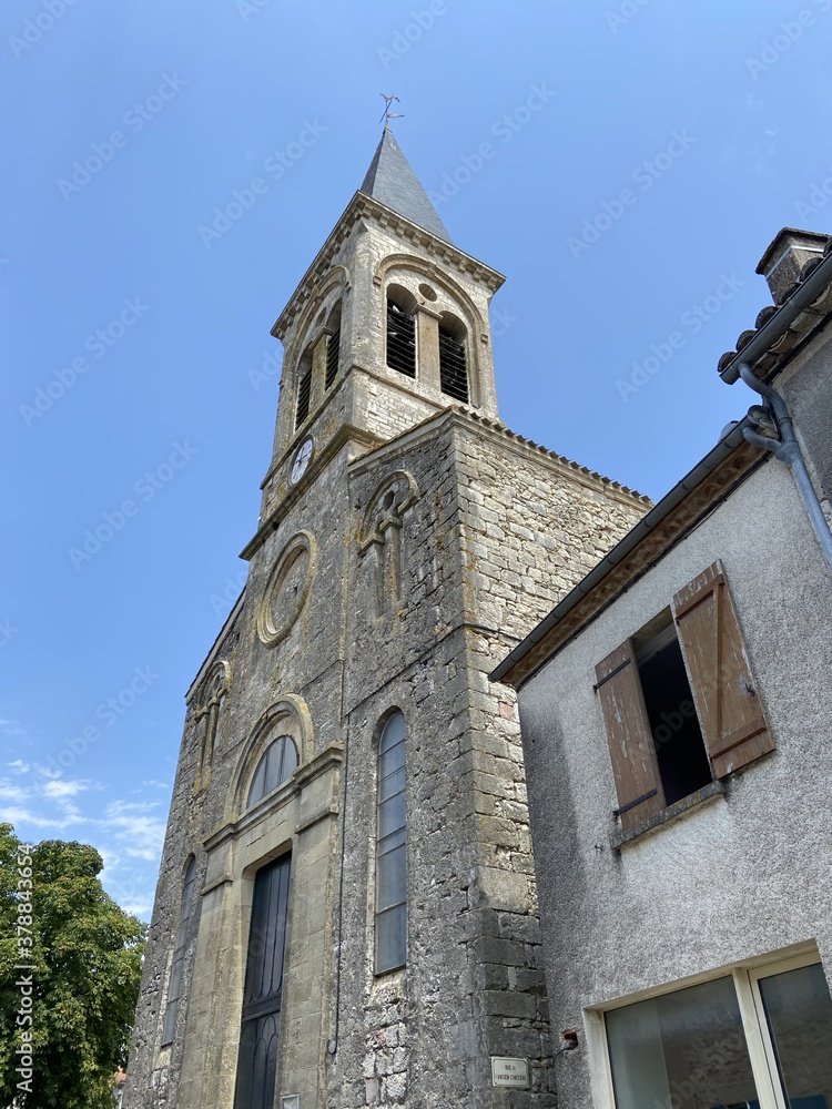 Eglise de Saint Cirq Lapopie dans le Lot, Occitanie