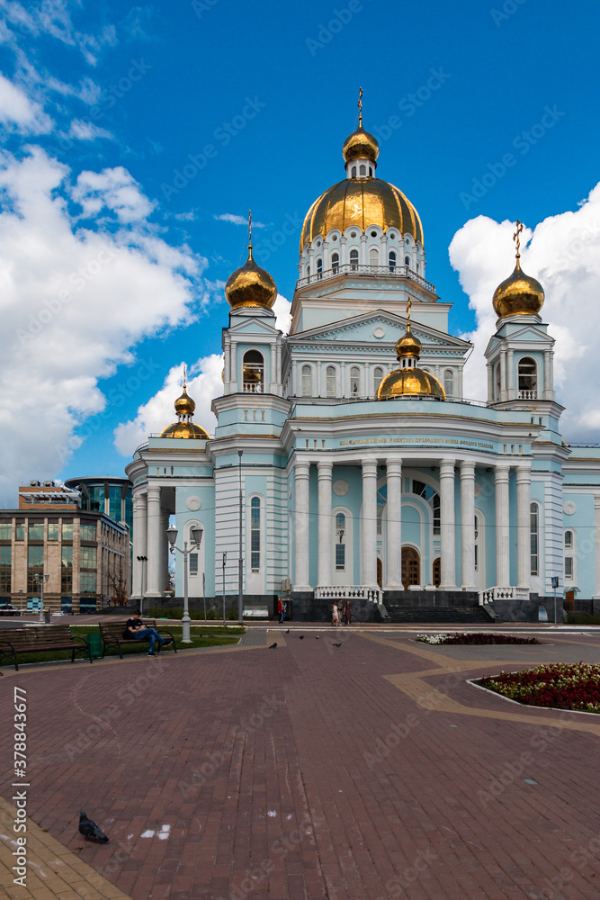 Saransk the capital of Republic Mordovia, Russia. Summer August 2020.