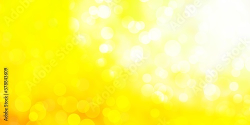 Light Red, Yellow vector backdrop with dots.
