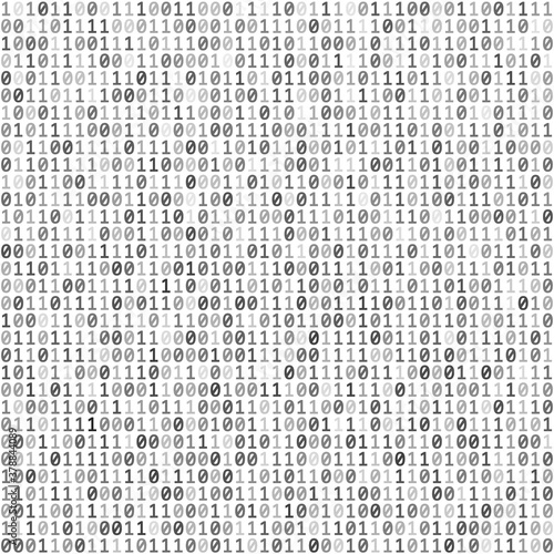 Binary digital code. Computer background numbers 1,0. Binary code for your design. Programming coding seamless pattern. Isolated on white background. Vector seamless pattern