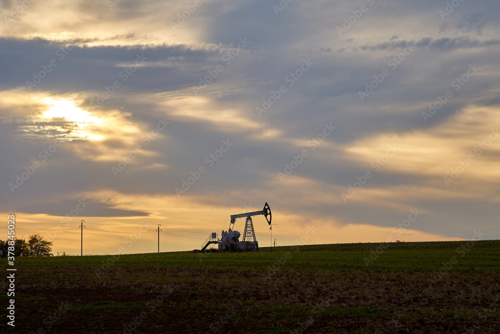 Fototapeta premium Technological oil and gas production. Production, transportation and processing of oil and gas. Production for the world's population.