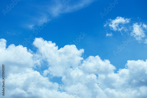 Big cloud with crystal clear blue sky
