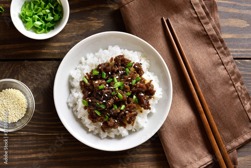 Photos Korean ground beef and rice bowls
