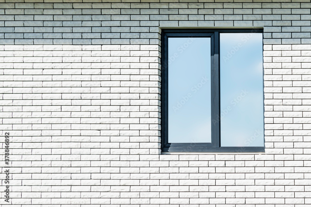 New close-up window in a building under construction New close-up window in a building under construction
