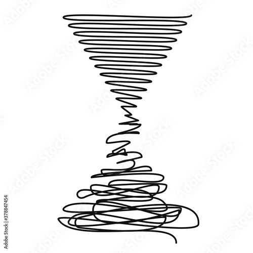  degradation from order to chaos - decline vs progress illustration