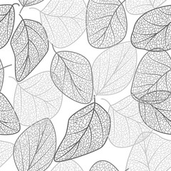 Sierkussen Bladnerven patronen Bladnerven patroon delicate illustratie  © O.Yu
