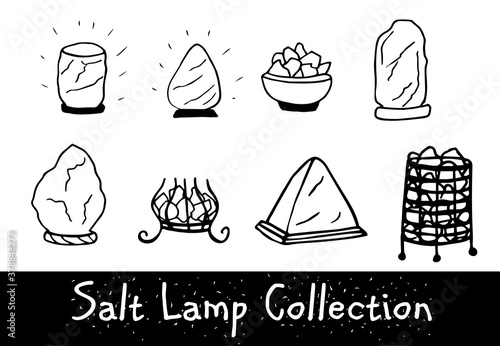 Unique Line Style Vector Salt Lamp collection