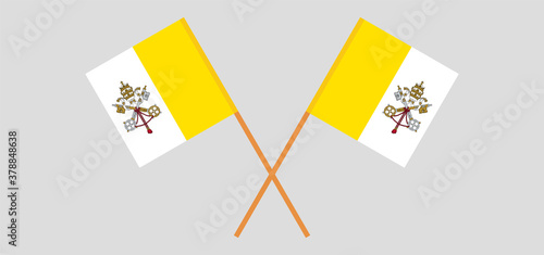 Crossed flags of Vatican