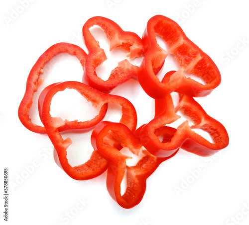 pepper cuts isolated with white background