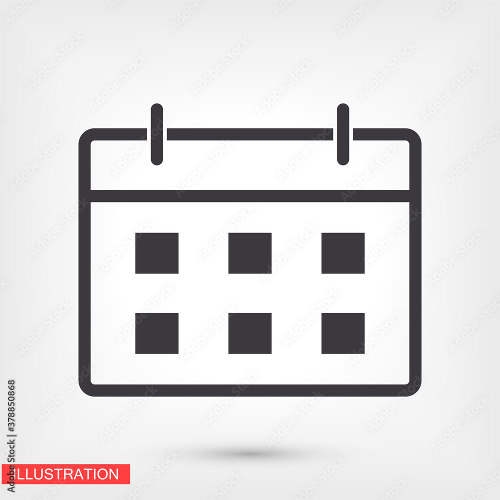 calendar icon. Vector Eps 10 month date illustration Flat Design calendar icon. Vector Eps 10 month date illustration Flat Design