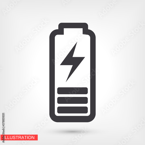 battery icon. Vector EPS 10. Lorem Ipsum Design Flat. linear work. battery icon. battery recharging
