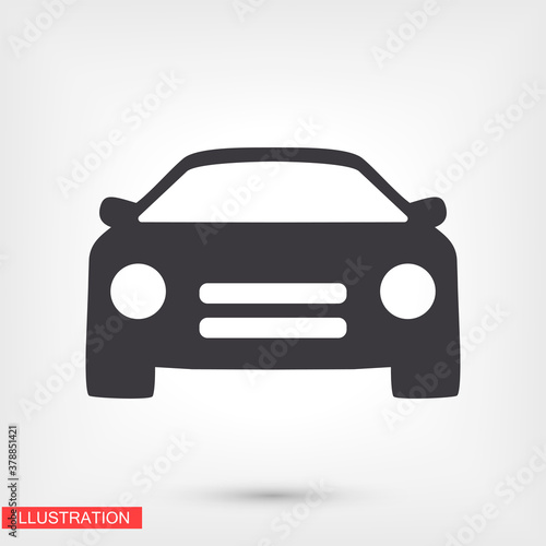 Machine outline line icon isolated on beautiful background. Car symbol for website design logo  user interface. Editable stroke. Vector transport illustrator. EPS 10 line. car