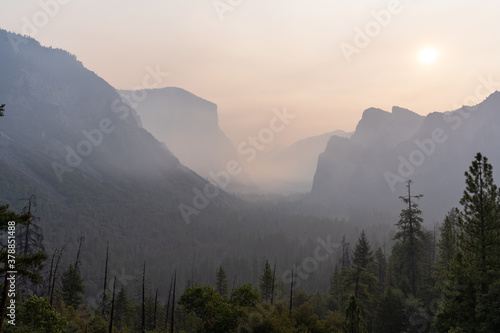 Yosemite Valley filled with smoke from California fires
