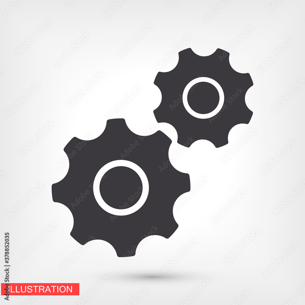 Gear icon. gear half. Vector graphics display work style. clipped gear vector graphics. for your site 10 eps Gear icon. gear half. Vector graphics display work style. clipped gear vector graphics. for your site 10 eps