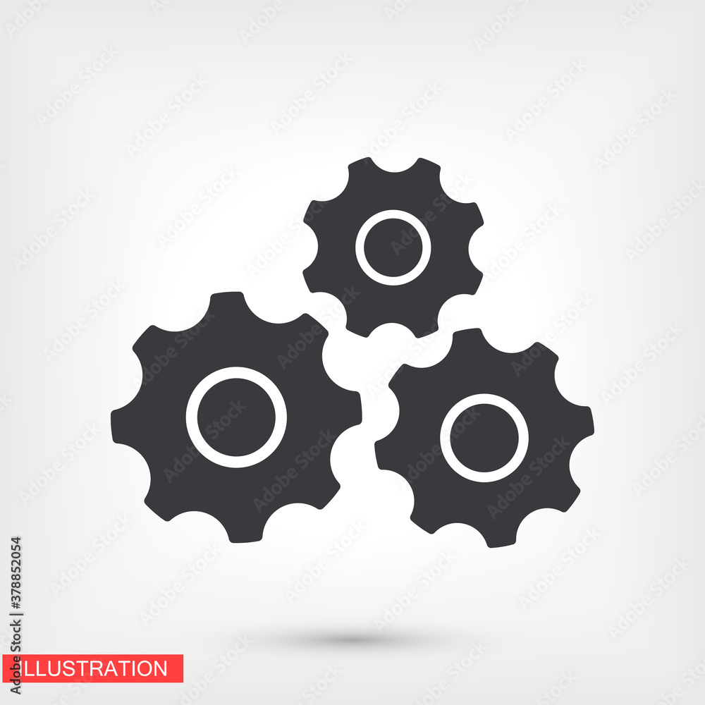 Gear icon. gear half. Vector graphics display work style. clipped gear vector graphics. for your site 10 eps Gear icon. gear half. Vector graphics display work style. clipped gear vector graphics. for your site 10 eps