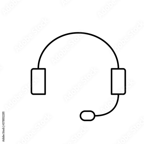 Headphones icon outline style vector pictures