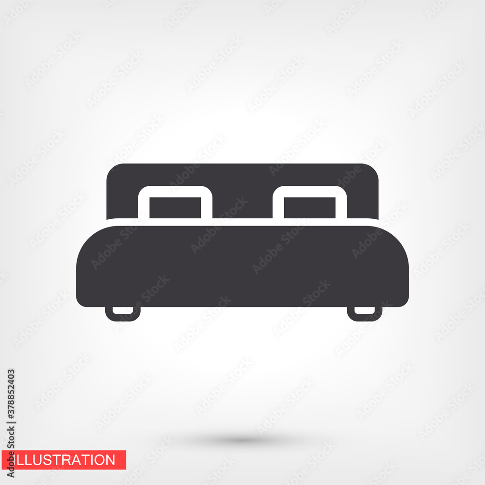 Double bed, icon. Vector Eps 10 . Lorem Ipsum Flat Design Double bed, icon. Vector Eps 10 . Lorem Ipsum Flat Design