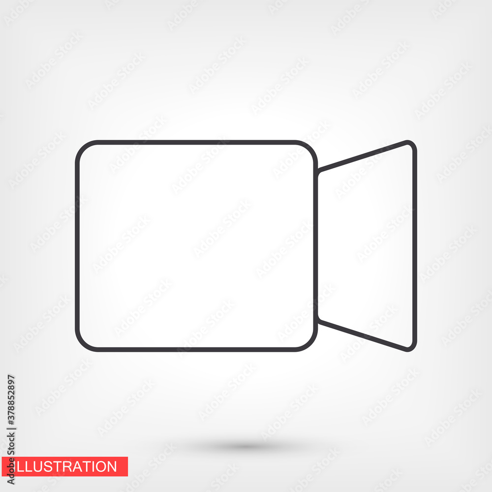 film camera movie linear style on the background. Best icon 10 eps illustration film camera movie linear style on the background. Best icon 10 eps illustration