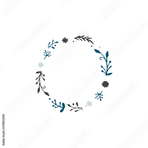 floral crown cool tone color flower crown nature art floral, decoration, pattern, green, leaf, snowflake, ornament, isolated, card, snow, snowflakes, flowers, ornament, logo design border photo