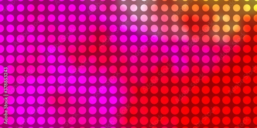 Light Pink, Yellow vector background with circles. Modern abstract illustration with colorful circle shapes. Design for posters, banners. Light Pink, Yellow vector background with circles. Modern abstract illustration with colorful circle shapes. Design for posters, banners.