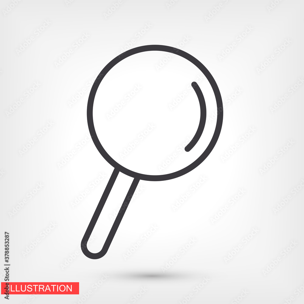magnifier black vector icon line linear style on the background. Best icon 10 eps illustration magnifier black vector icon line linear style on the background. Best icon 10 eps illustration