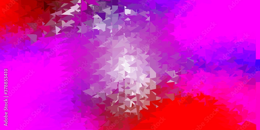 Obraz premium Light pink, red vector poly triangle layout.